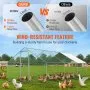 VEVOR Large Metal Chicken Coop, 9.8x19.3x6.5 ft Walk-in Chicken Runs for Yard with Cover, Spire Roof Hen House with Security Lock for Outdoor and Backyard, Farm, Duck Rabbit Cage Poultry Pen