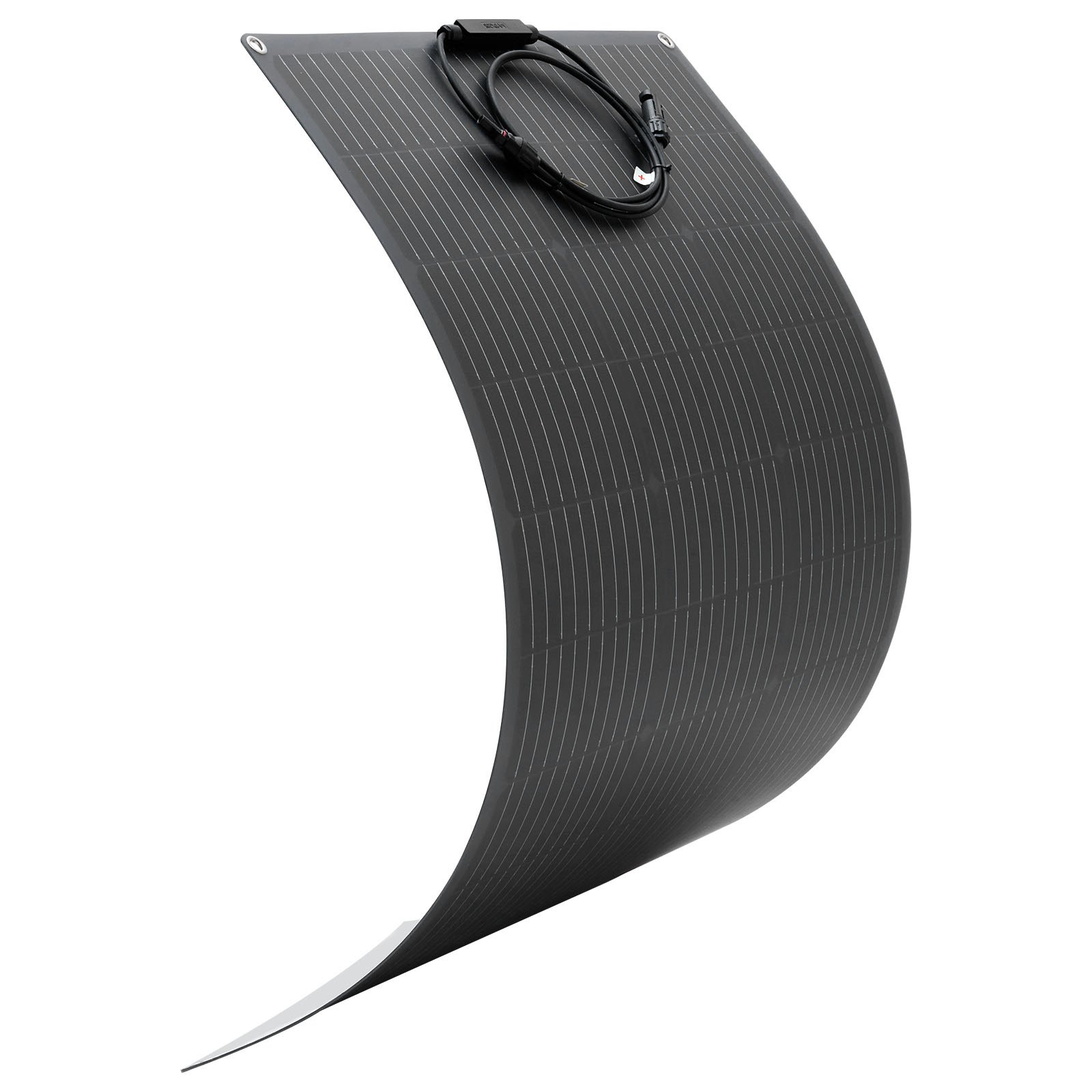 VEVOR Flexible Solar Panel, 100W Semi-Flexible Bendable Monocrystalline Solar Panel, 23% Efficiency Mono Off-Grid Charger with MC4 Output, IP67 Waterproof for Marine RV Car Cabin Curved Surfaces