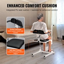 Silla elevadora eléctrica para pacientes VEVOR Silla de ruedas para traslado de pacientes y asiento dividido a 180°