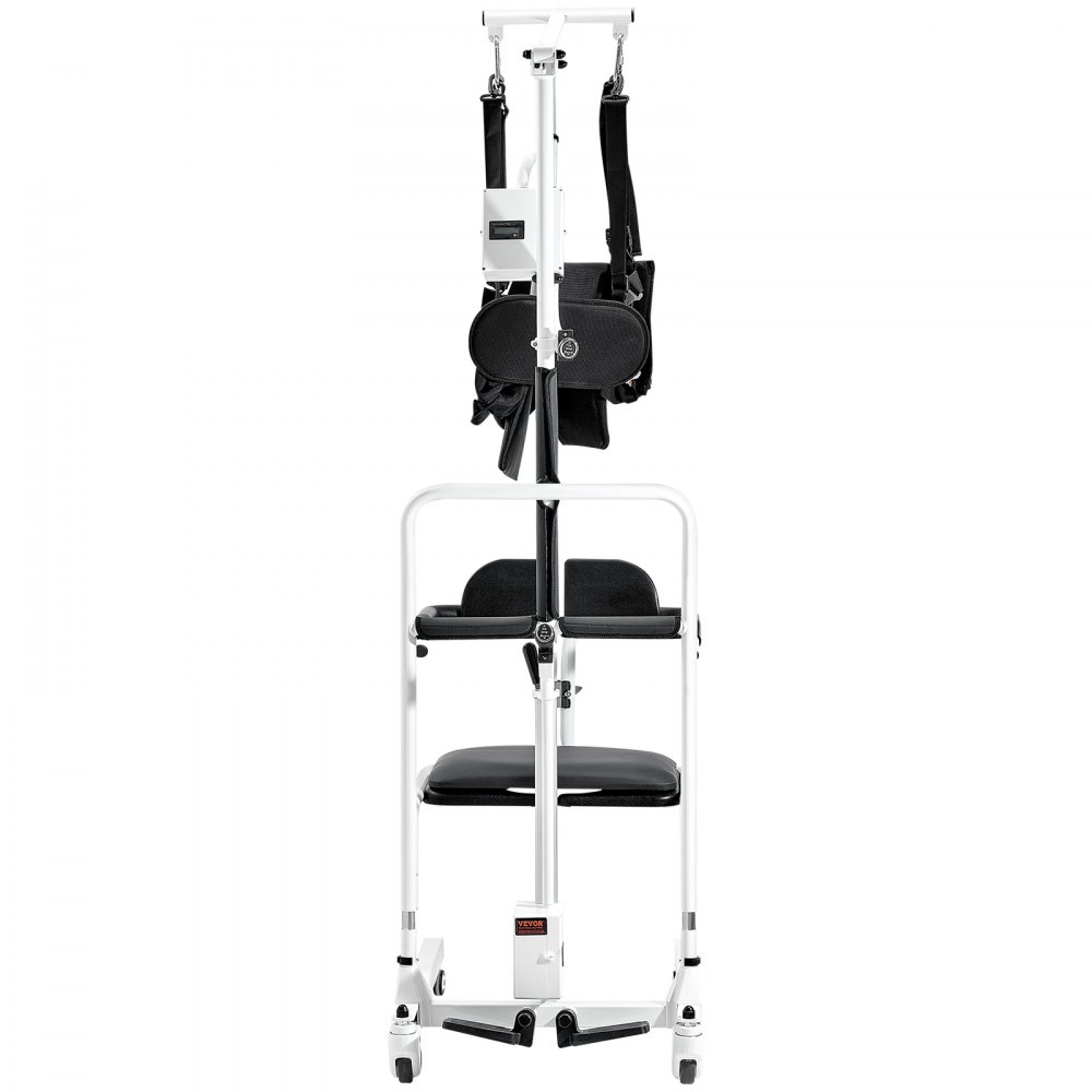 VEVOR Electric Patient Lift Transfer Chair, Electric Lift Wheelchair with Sling & Adjustable Height, Bedside Commode Shower Chair with 180° Split Seat and Bedpan for Seniors Disabled, 220LBS Capacity