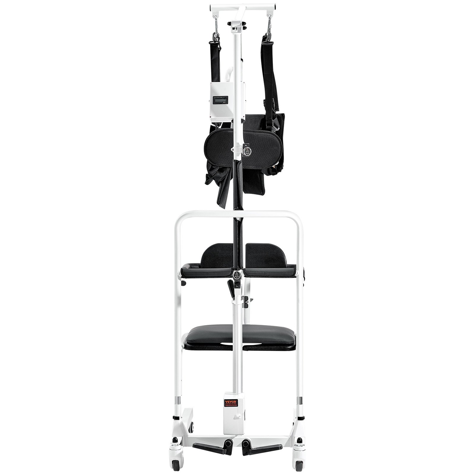 VEVOR Electric Patient Lift Transfer Chair, Electric Lift Wheelchair with Sling & Adjustable Height, Bedside Commode Shower Chair with 180° Split Seat and Bedpan for Seniors Disabled, 220LBS Capacity