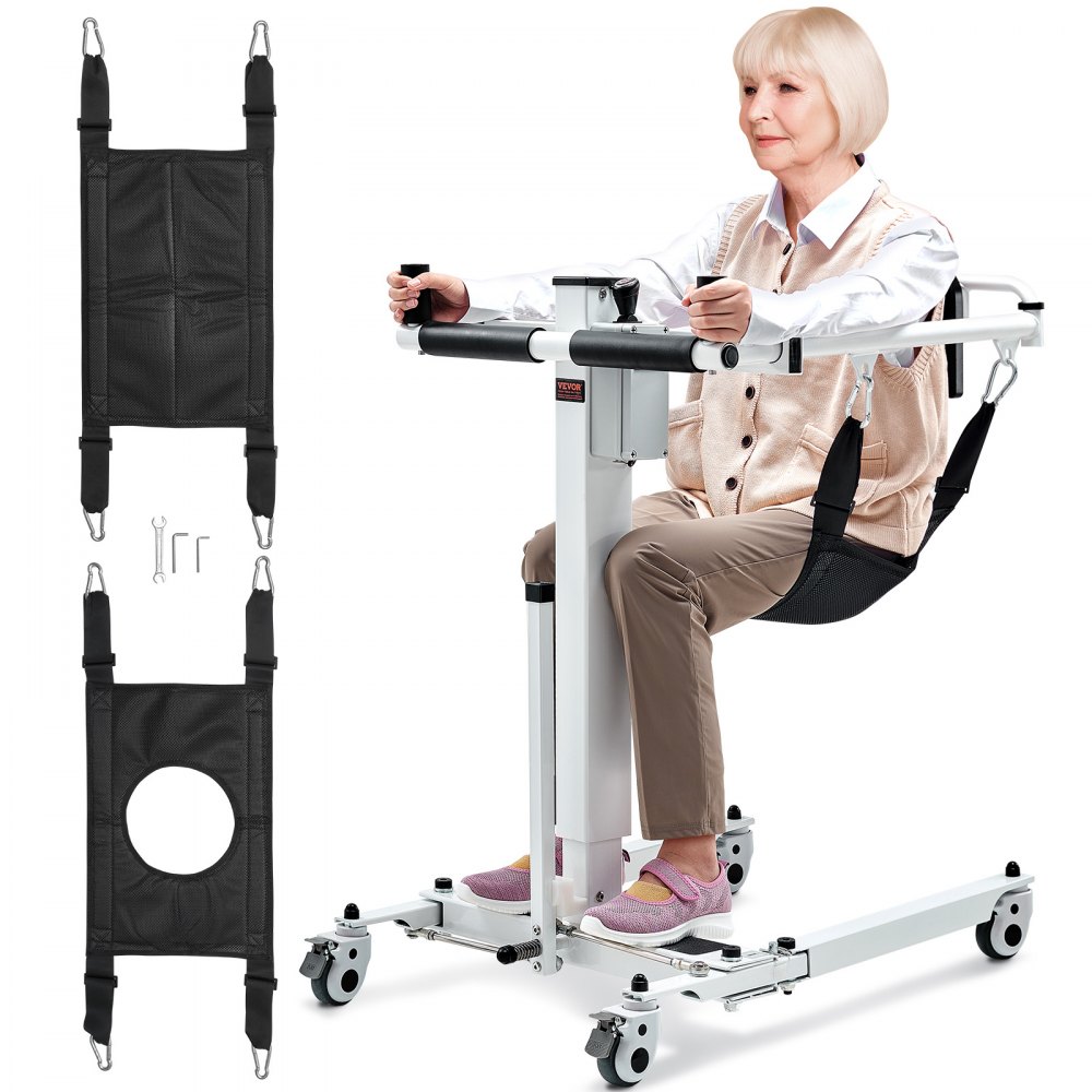 VEVOR Electric Patient Lift Transfer Chair Folding Patient Lift Wheelchair 220LB