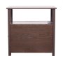 VEVOR Farmhouse End Table, Nightstand with Charging Station, 4 Tiers End Table with Storage Cabinet and 2 Drawers, Side Table with USB Ports and Outlets, Ideal for Living Room, Bedroom, Brown