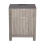 VEVOR Farmhouse End Table, Set of 2, Square Night Stand with USB Ports and Outlets, 3 Tiers End Table Side Table with Storage Cabinet and 2 Drawers, Ideal for Living Room, Bedroom, Office, Gray