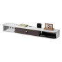 VEVOR Floating TV Stand, 55 in Wall Mount Entertainment Center with Cable Hole, Modern Floating TV Shelf with Storage Cabinet, Particle Board Console for DVD Player, Cable Box, Game Console, White