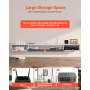 VEVOR Floating TV Stand, 70 in Wall Mount Entertainment Center with Cable Hole, Modern Floating TV Shelf with Storage Cabinet, Particle Board Console for DVD Player, Cable Box, Game Console, White