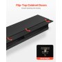 VEVOR Floating TV Stand, 71 in Wall Mount Entertainment Center with Power Outlet & LED Lights, Modern Floating TV Shelf with 2 Drawers & Storage Cabinet for DVD Player, Cable Box, Game Console, Black