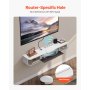 VEVOR Floating TV Stand, 47 in Wall Mount Entertainment Center with Cable Hole, Modern Floating TV Shelf with Storage Cabinet, Particle Board Console for DVD Player, Cable Box, Game Console, White
