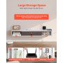VEVOR Floating TV Stand, 47 in Wall Mount Entertainment Center with Cable Hole, Modern Floating TV Shelf with Storage Cabinet, Particle Board Console for DVD Player, Cable Box, Game Console, White