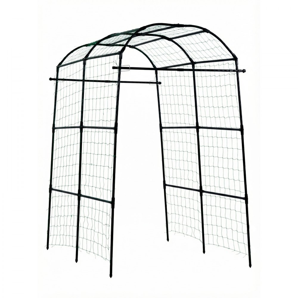 VEVOR Cucumber Trellis, U-Shape Garden Trellises for Raised Bed, Metal Arch Plant Support for Vine, Climbing Plants Outdoor, Peas, Beans, Zucchini, Tomato, Squash, Flower (1800 x 1120 x 2108 mm)