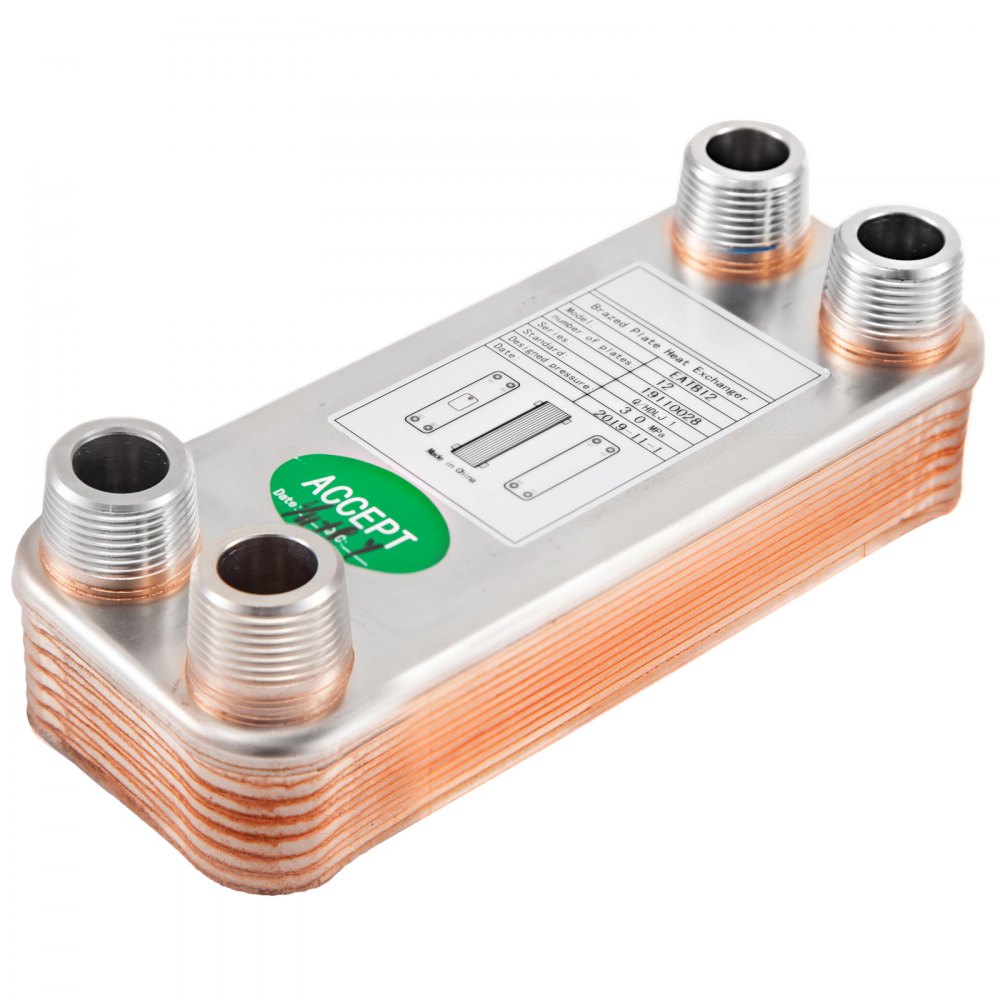 Heat Exchanger Brazed Plate Heat Exchanger 12 Plate Heat Exchanger for Heating