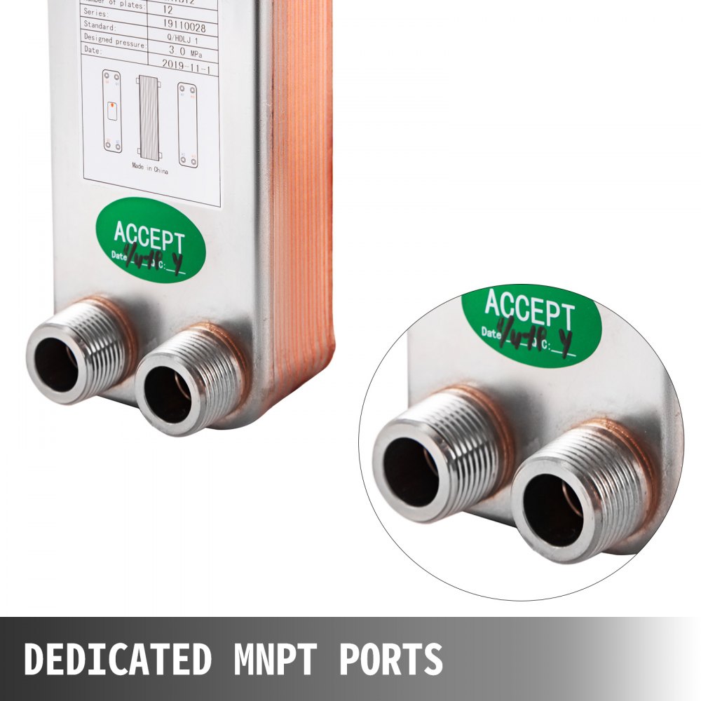 Heat Exchanger Brazed Plate Heat Exchanger 12 Plate Heat Exchanger for Heating