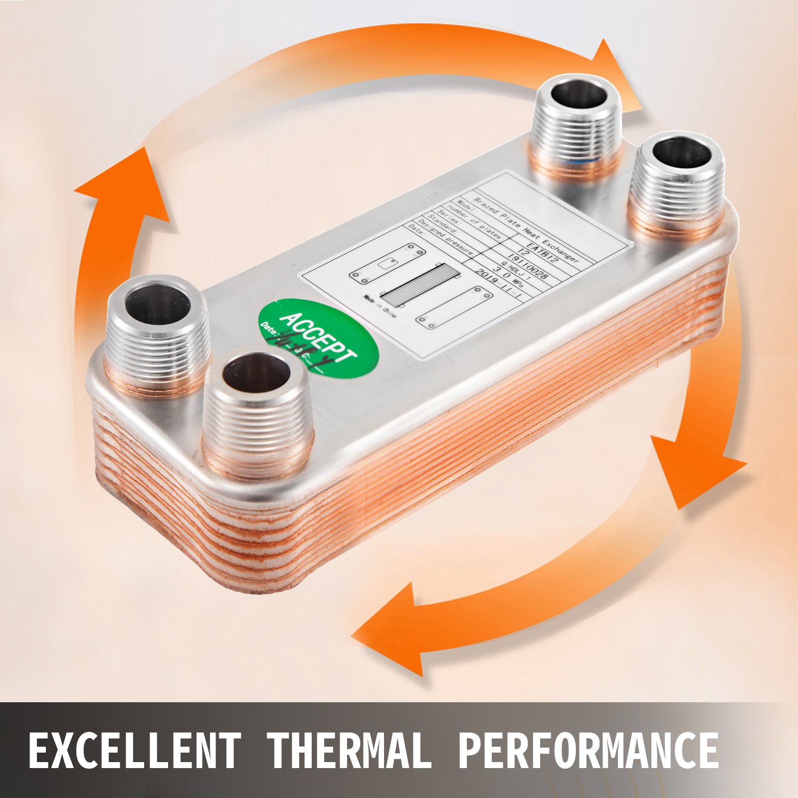 Heat Exchanger Brazed Plate Heat Exchanger 12 Plate Heat Exchanger for Heating