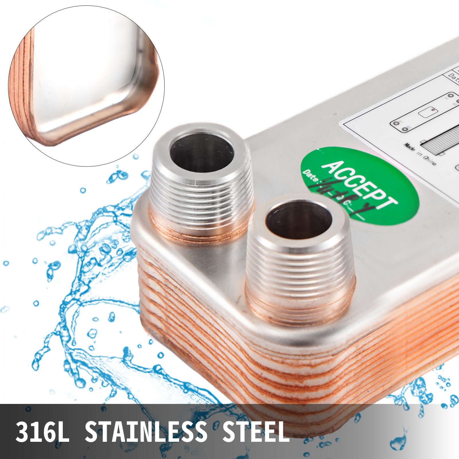 Heat Exchanger Brazed Plate Heat Exchanger 12 Plate Heat Exchanger for Heating