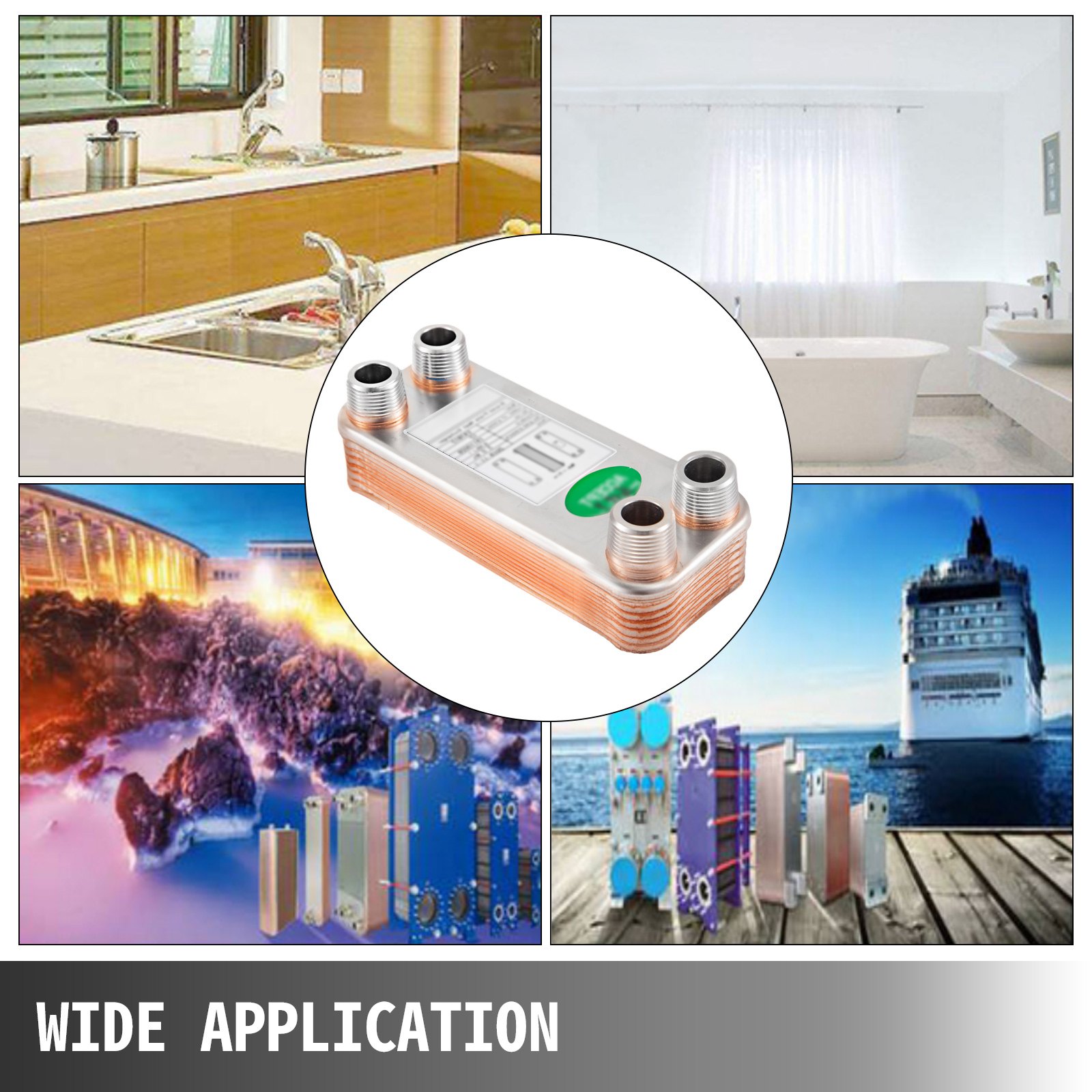 Heat Exchanger Brazed Plate Heat Exchanger 12 Plate Heat Exchanger for Heating