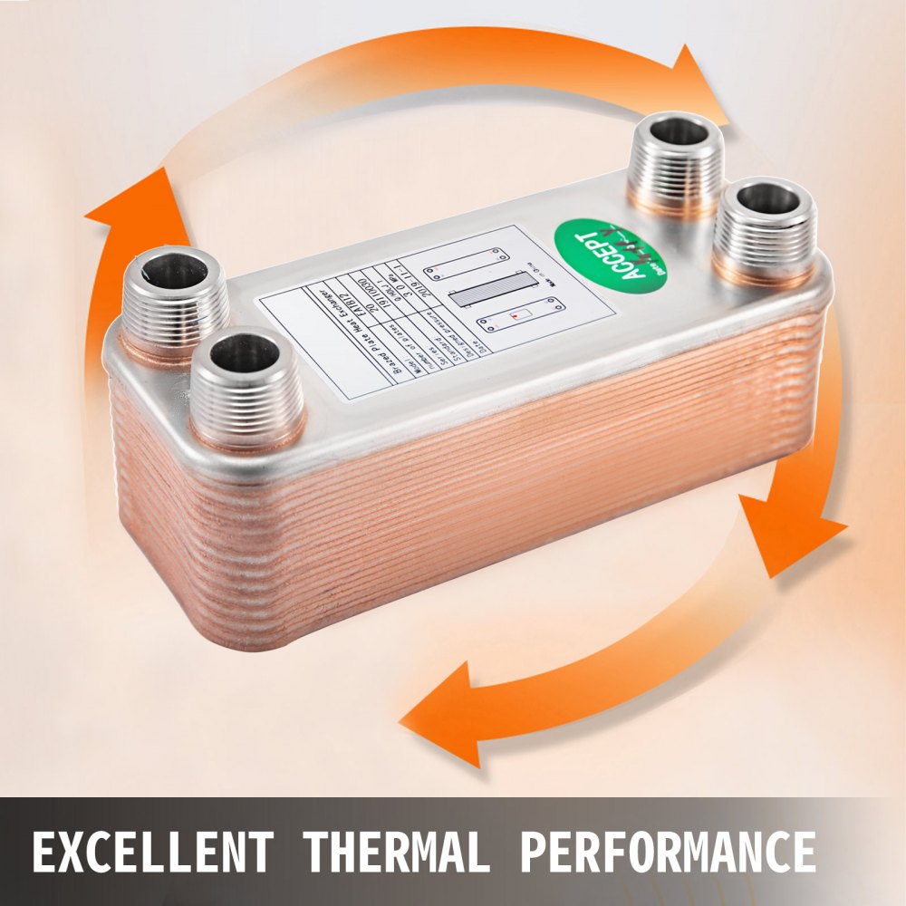 Heat Exchanger Brazed Plate Heat Exchanger 20 Plate Heat Exchanger 3"x7.5"