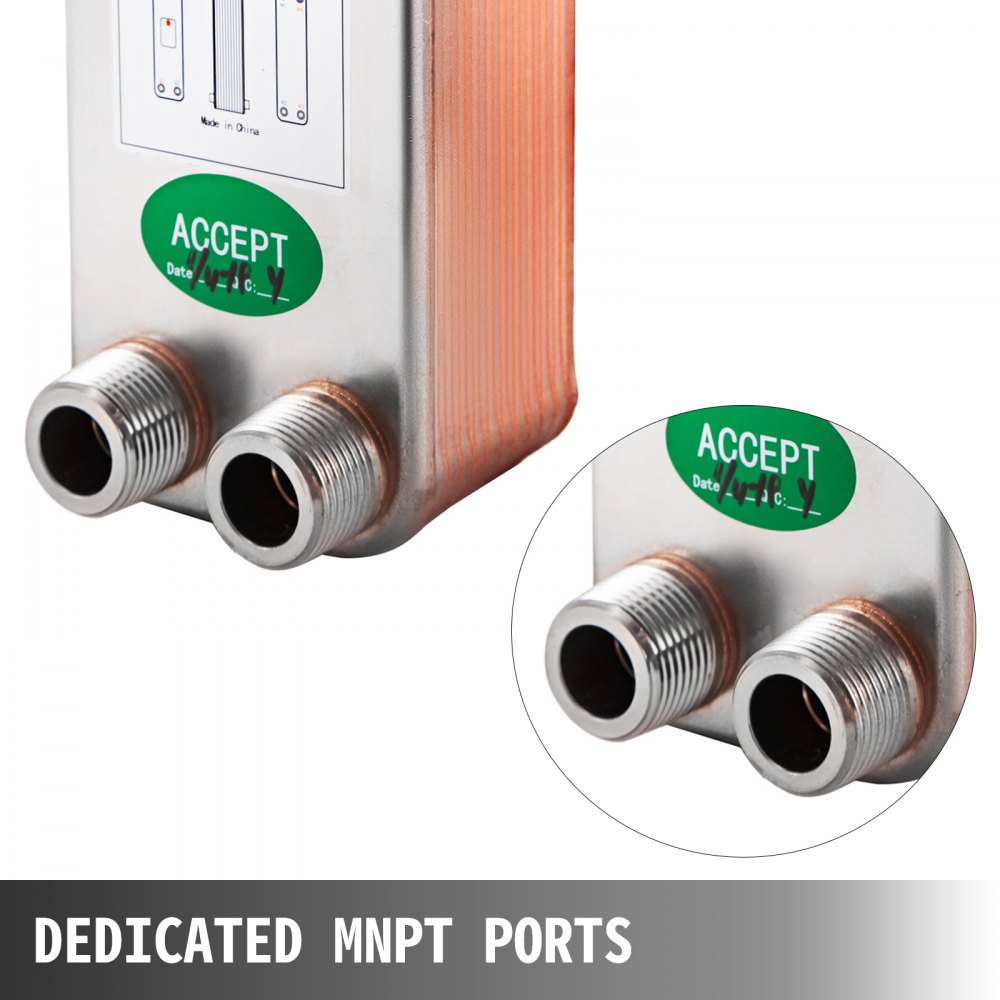 Heat Exchanger Brazed Plate Heat Exchanger 20 Plate Heat Exchanger 3"x7.5"