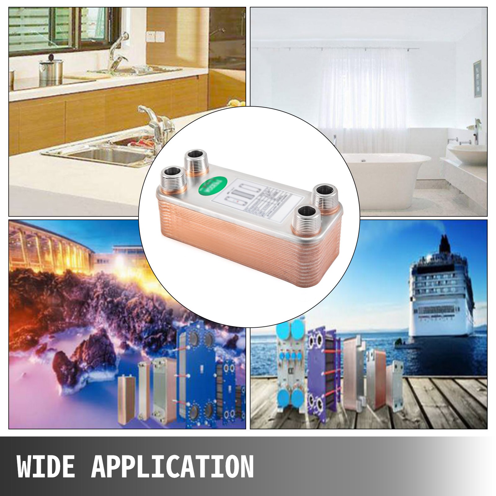 Heat Exchanger Brazed Plate Heat Exchanger 20 Plate Heat Exchanger 3"x7.5"