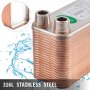 VEVOR Heat Exchanger 3"x7.5" 40 Plates Brazed Plate Heat Exchanger 316L 3/4" MPT Heat Exchanger B3-12A Beer Wort Chiller for Hydronic Heating