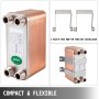 50 Plate Heat Exchanger W/Brackets 3/4" MNPT 316L Stainless Steel for Heating