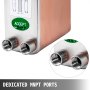 VEVOR Heat Exchanger, 3" x 7.5" 60 Plate, Brazed Plate Heat Exchanger, 1/2" BSP FPT 316L Stainless Steel Heat Exchanger, B12-60 Beer Wort Chiller, for Hydronic Heating