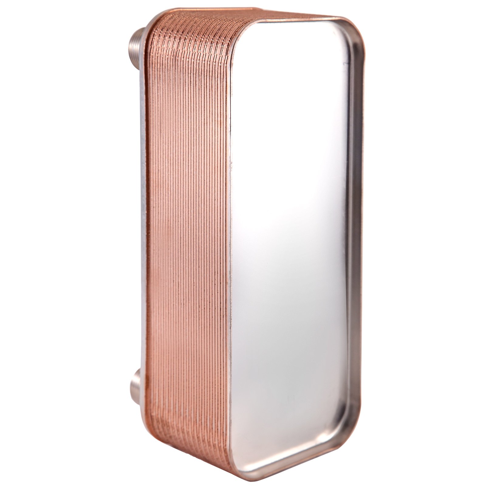 VEVOR 30 Plate Water to Water Brazed Heat Exchanger 1" MNPT Ports w/Brackets