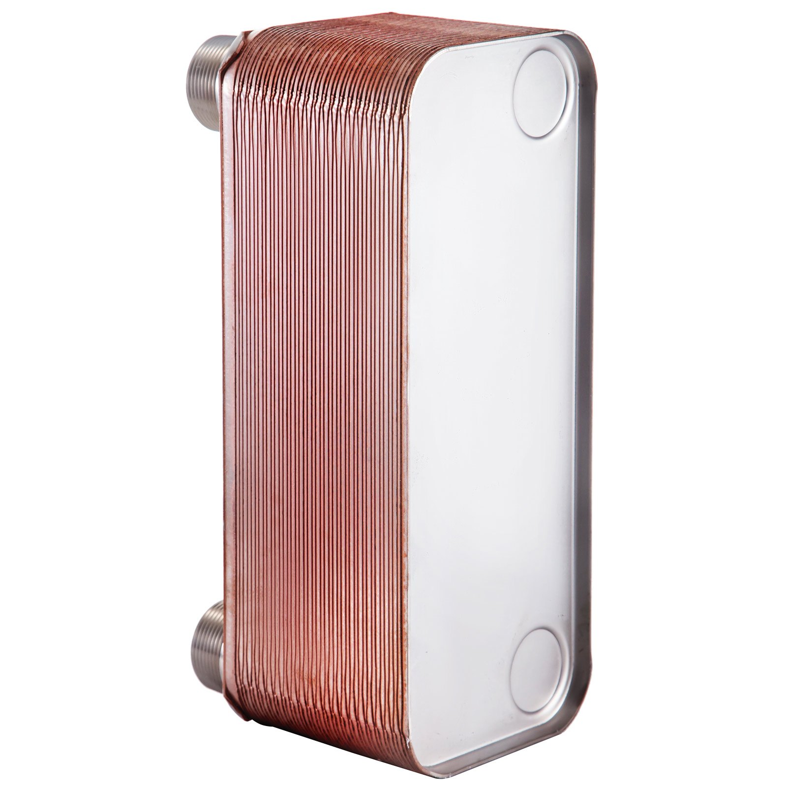 VEVOR 5"x12" Heat Exchanger Brazed Plate 40 Plate Heat Exchanger 1 1/4" MNPT