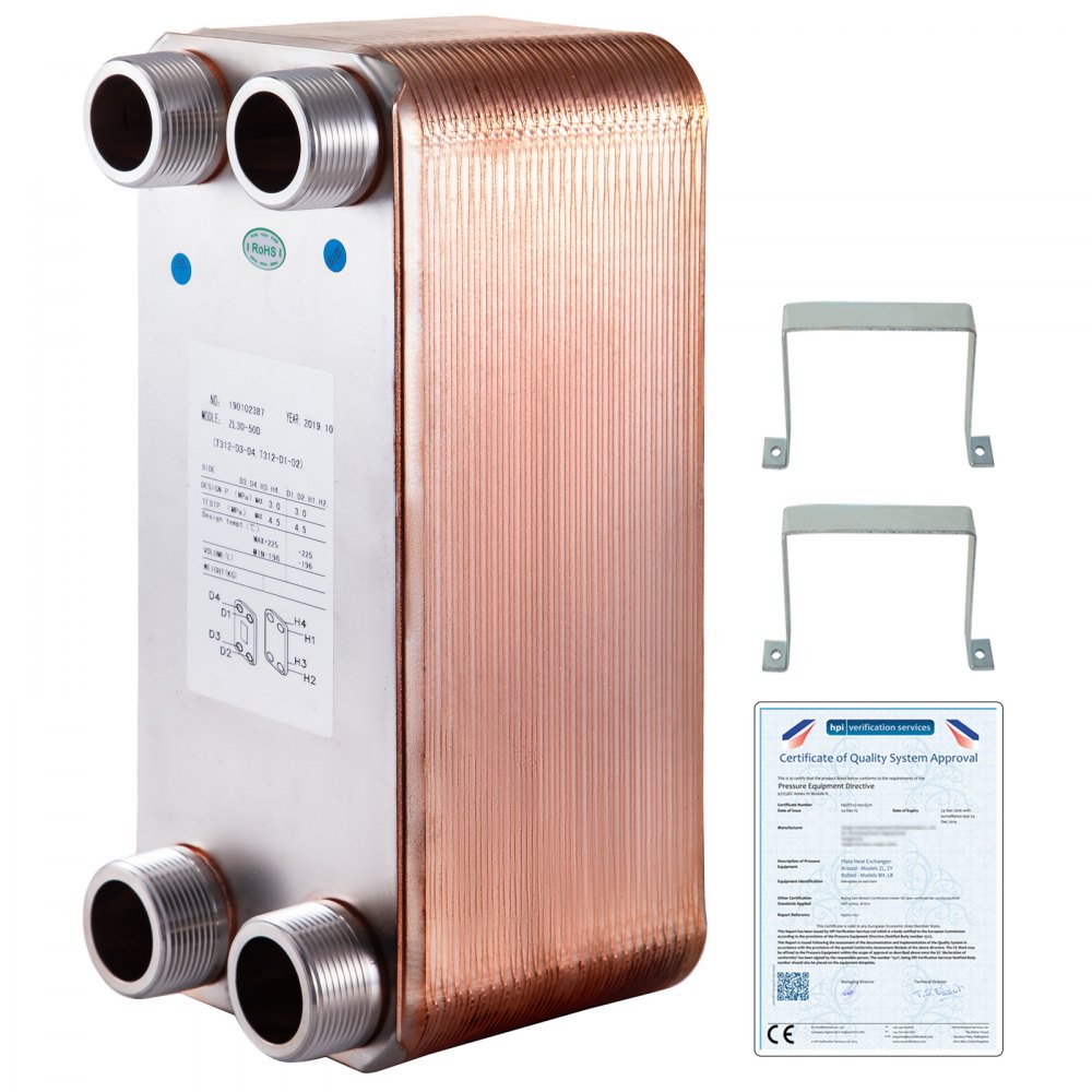 Heat Exchanger Brazed Plate Heat Exchanger 50 Plate Heat Exchanger For Heating