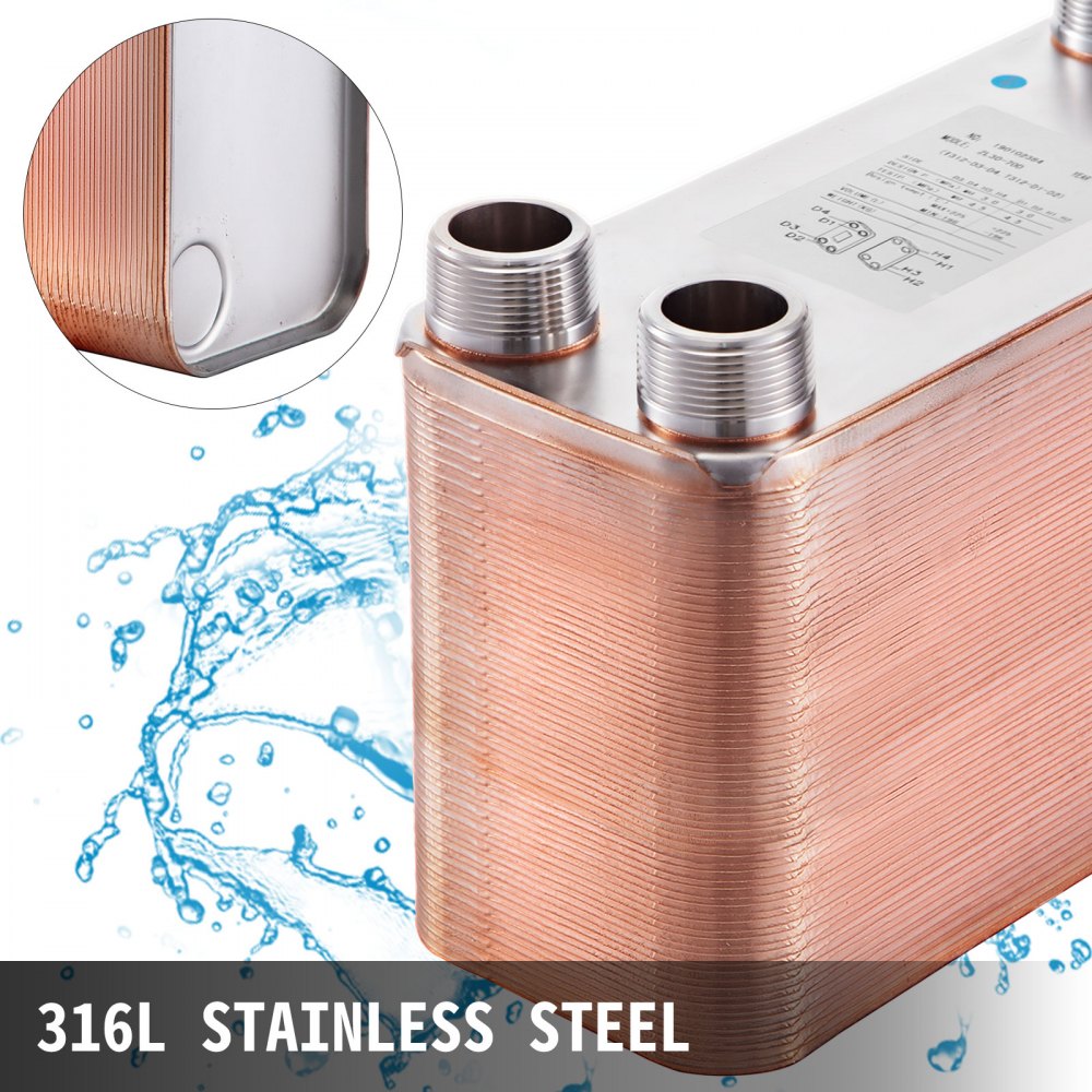 Heat Exchanger Brazed Plate Heat Exchanger 70 Plate Heat Exchanger for Heating