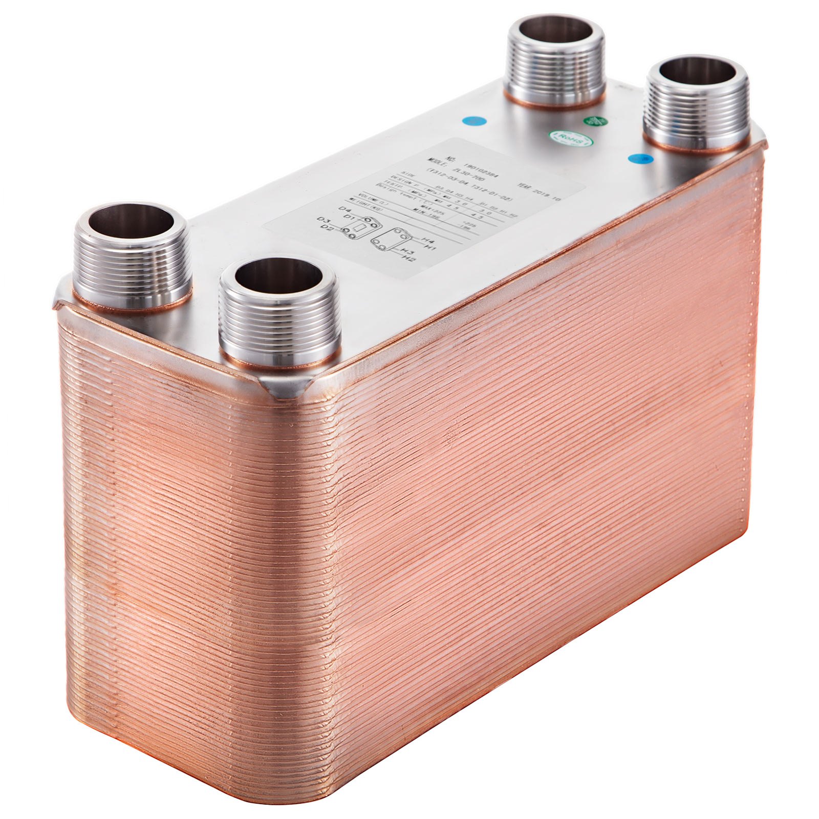 Heat Exchanger Brazed Plate Heat Exchanger 70 Plate Heat Exchanger for Heating