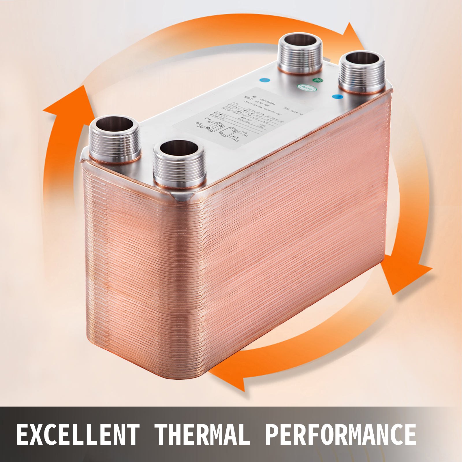 Heat Exchanger Brazed Plate Heat Exchanger 70 Plate Heat Exchanger for Heating