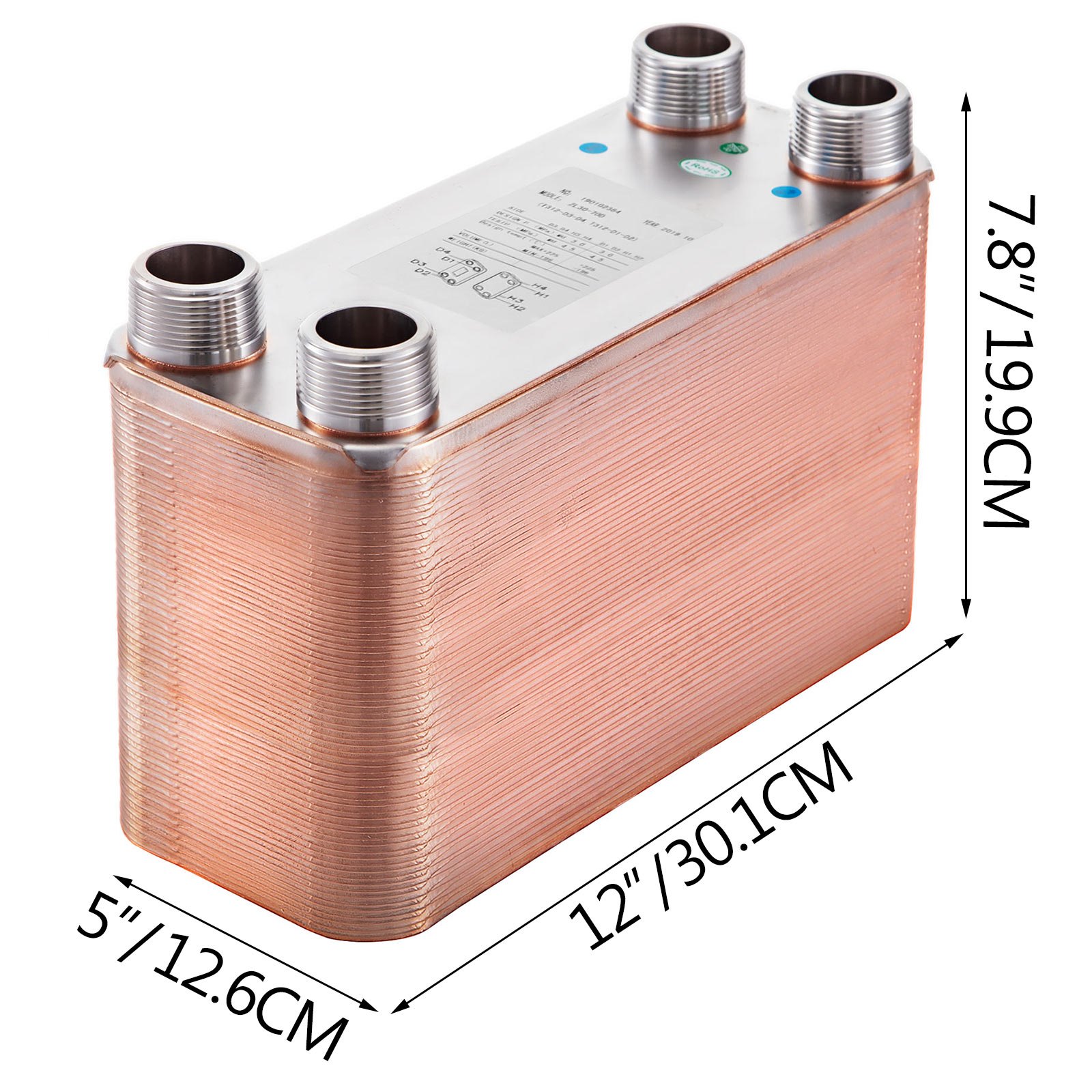 Heat Exchanger Brazed Plate Heat Exchanger 70 Plate Heat Exchanger for Heating