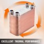 5"x12"Heat Exchanger 90 Plates Brazed Plate 1/4"MPT Heat Exchanger for Heating