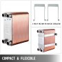 5"x12"Heat Exchanger 90 Plates Brazed Plate 1/4"MPT Heat Exchanger for Heating