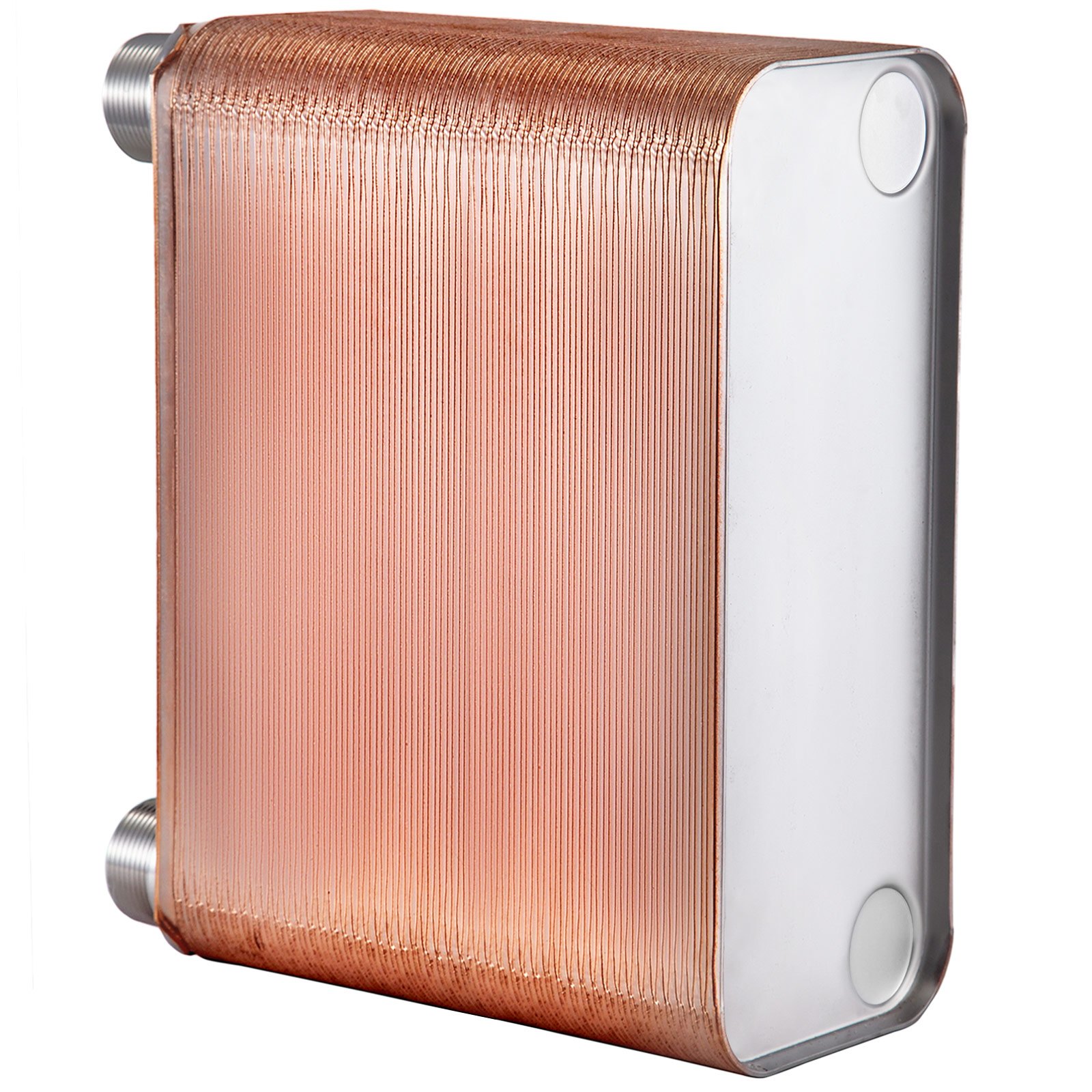 5"x12"Heat Exchanger 90 Plates Brazed Plate 1/4"MPT Heat Exchanger for Heating