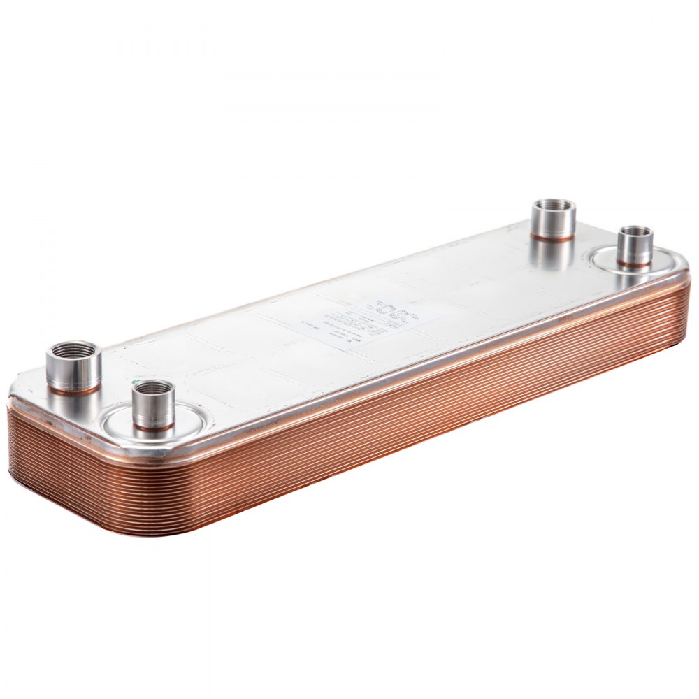 Heat Exchanger Brazed Plate 20 Plate Heat Exchanger 24"X7.5" w/Brackets