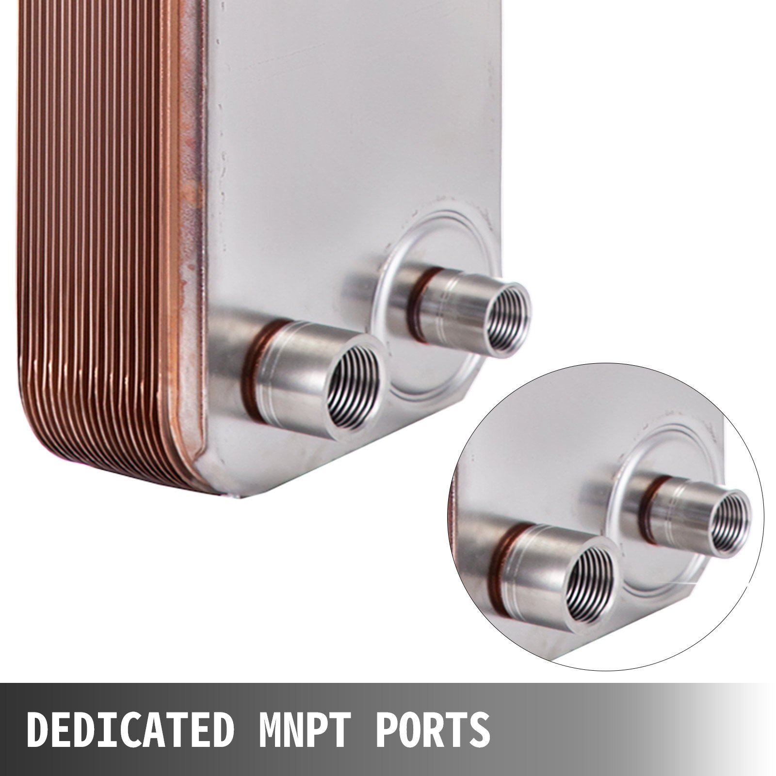 Heat Exchanger Brazed Plate 20 Plate Heat Exchanger 24"X7.5" w/Brackets