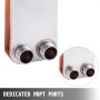 VEVOR Heat Exchanger Brazed Plate 2" FNPT 20 Plate 24"x8" for Heating Water