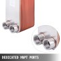 62x19cm Brazed Plate Heat Exchanger 60 Plate Heat Exchanger 2" FNPT for Heating