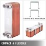 62x19cm Brazed Plate Heat Exchanger 60 Plate Heat Exchanger 2" FNPT for Heating