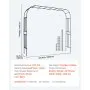 VEVOR Garden Arbor, 94.5 (H) x 126 (W) x 15.8 (D) in Metal Archway, Sturdy Outdoor Trellis Arch with Stakes, Easy to Assemble, Pergola Arbor for Plant Climbing Yard Lawn Wedding Party Decoration