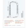 VEVOR Garden Arbor, 94.5 (H) x 59 (W) x 15.8 (D) in Metal Archway, Sturdy Outdoor Trellis Arch with Stakes, Easy to Assemble, Pergola Arbor for Plant Climbing Yard Lawn Wedding Party Decoration