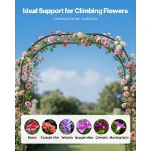 Metal Garden Arch 94.5x 59x15.8 in Trellis Arbor for Climbing Plant Party Decor