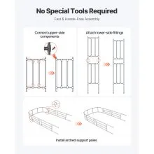 Metal Garden Arch 94.5x 59x15.8 in Trellis Arbor for Climbing Plant Party Decor