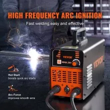 VEVOR Stick Welder, 200Amp Stick & Plastic ARC Welder Machine, 110/220V Hot Stapler with Hot Start Arc Force Anti-Stick, Plastic Welding Kit Car Bumper Repair Kit