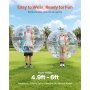 1-Pack 5FT/1.5M Inflatable Bumper Balls PVC Body Sumo Zorb Ball Outdoor Game