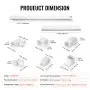 VEVOR Mini Split Line Set Cover 76.2mm W 5350mm L, PVC Decorative Pipe Line Cover For Air Conditioner with 4 Straight Ducts & Full Components Easy to Install, Paintable for Heat Pumps, White