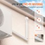 VEVOR Mini Split Line Set Cover 3-inch W 17.7Ft L, PVC Decorative Pipe Line Cover For Air Conditioner with 10 Straight Ducts & Full Components Easy to Install, Paintable for Heat Pumps, White