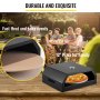 VEVOR Pizza Oven Kit,Stainless Steel Portable Pizza Oven for Gas, Pizza Oven Set with Professional Pizza Baking Tools Including 12" Cordierite Pizza Stone, Pizza Shovel, Pizza Cutter, Thermometer.
