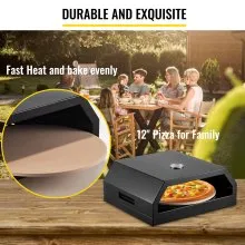VEVOR Pizza Oven Kit, Stainless Steel Portable Pizza Oven for Gas, Pizza Oven Set with Professional Pizza Baking Tools, Includes 12" Cordierite Pizza Stone, Pizza Shovel, Pizza Cutter, Thermometer